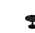White Plate Baklava Dish Black Pedestal 13.5