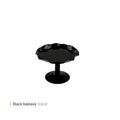 White Plate Baklava Dish Black Pedestal 13.5