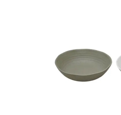 White Plate Bowl 25 Depth 6.5 View Cream Sand