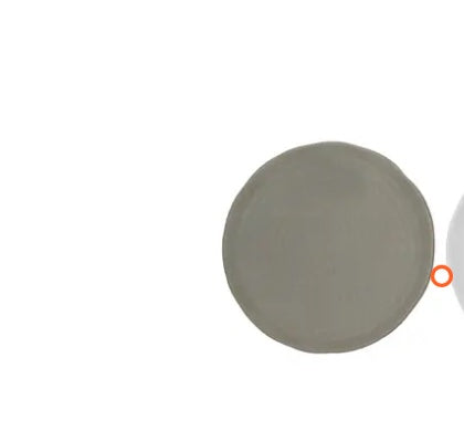 White Plate Flat Round Plate 27 View Cream Sand