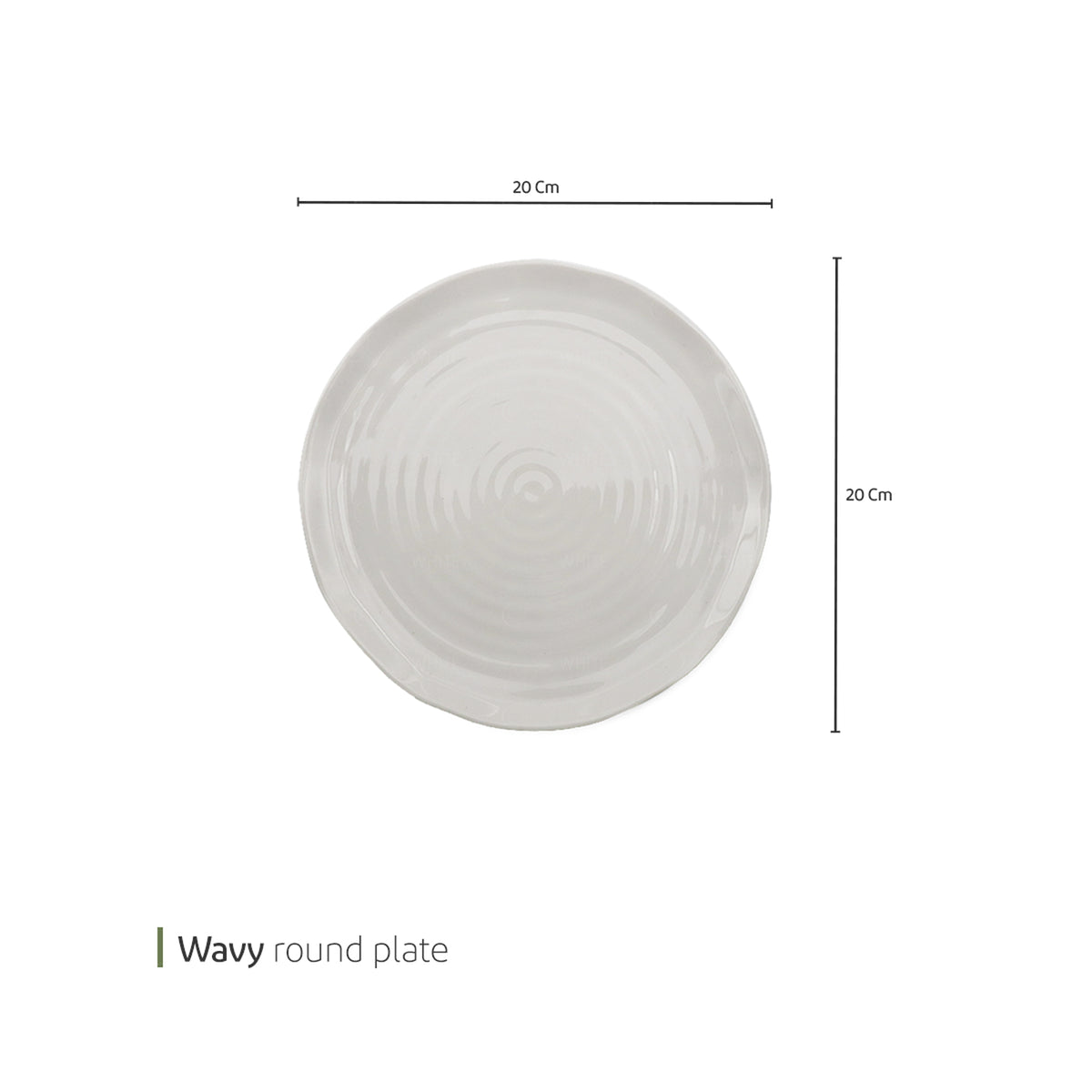 White Plate Side Plate Round 20 View Gloss White