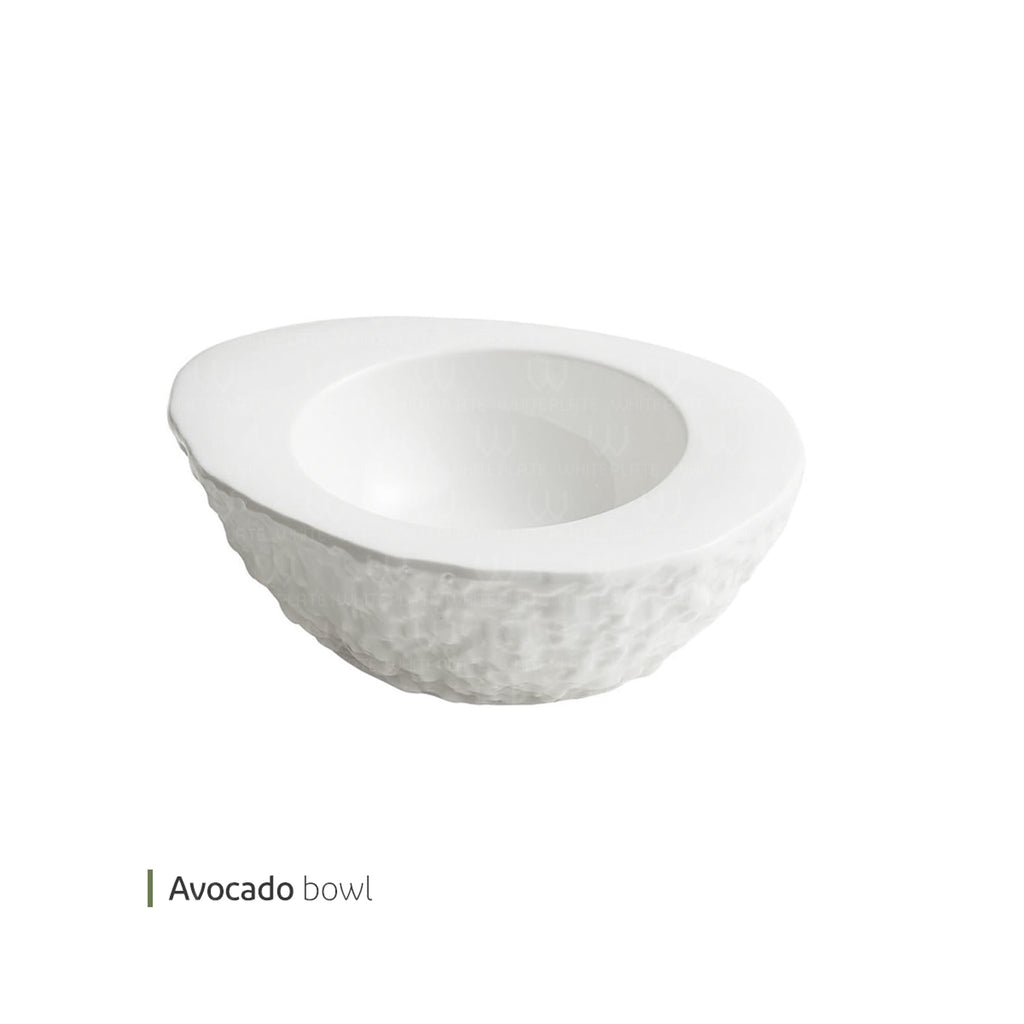 White Plate Bowl Oval 20*15(w1002) Avocado Gloss White