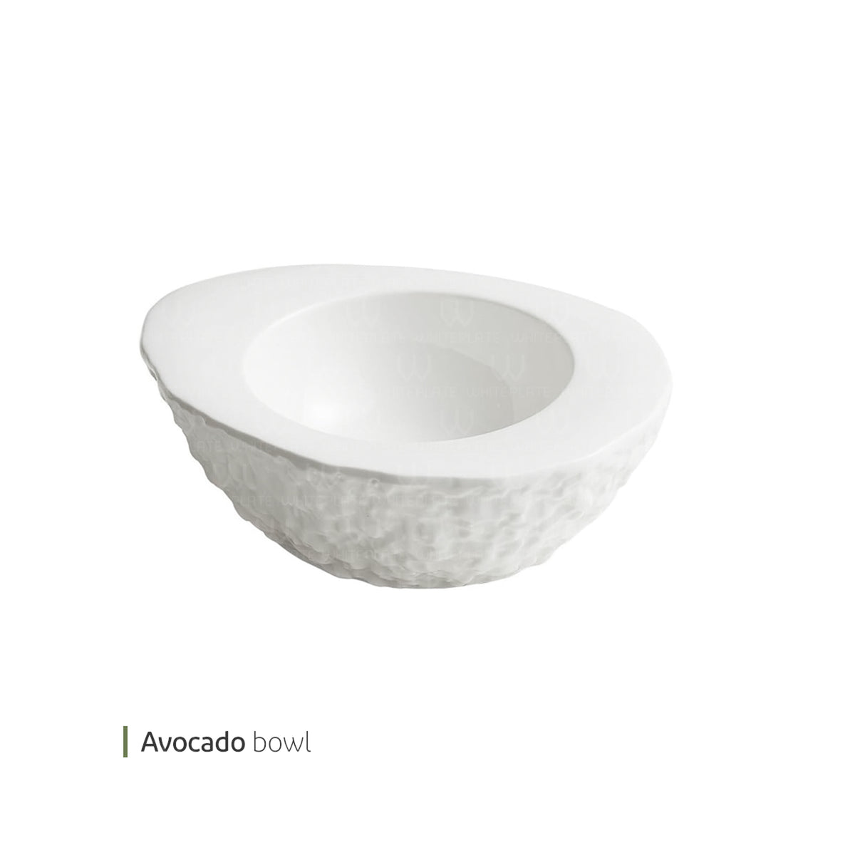 White Plate Bowl Oval 20*15(w1002) Avocado Gloss White