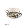 White Plate Cup & Saucer Cappuccino Toranj Single