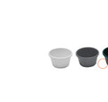 White Plate ML Sauce Bowl 4*6.5 Black ir