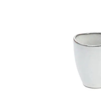 White Plate Cup Handleless 175