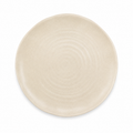 White Plate Flat Round Plate 25 View Cream Sand