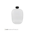 Matte glass Bottle- Black lid 400ml 64182-2