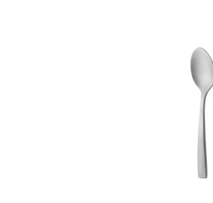 White Plate Damas Polished Espresso Spoon Silver