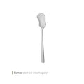 White Plate Damas Polished Ice Cream Spoon Silver