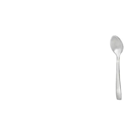 White Plate Damas Matte Espresso Spoon Silver