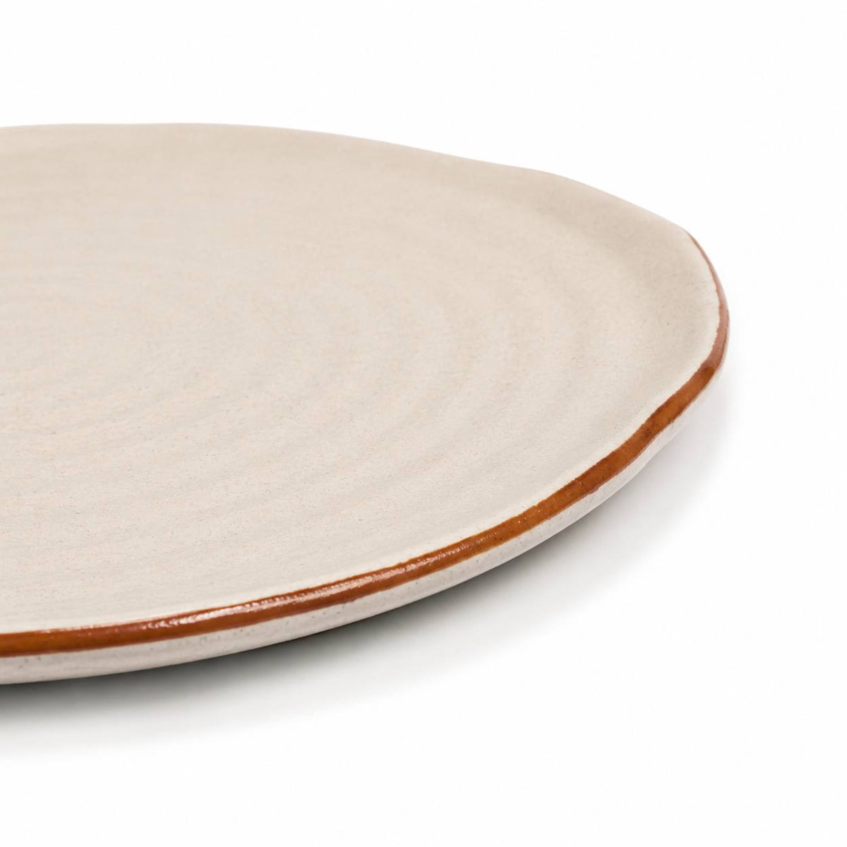 White Plate Flat Round Plate 25 View Sand pack of 1