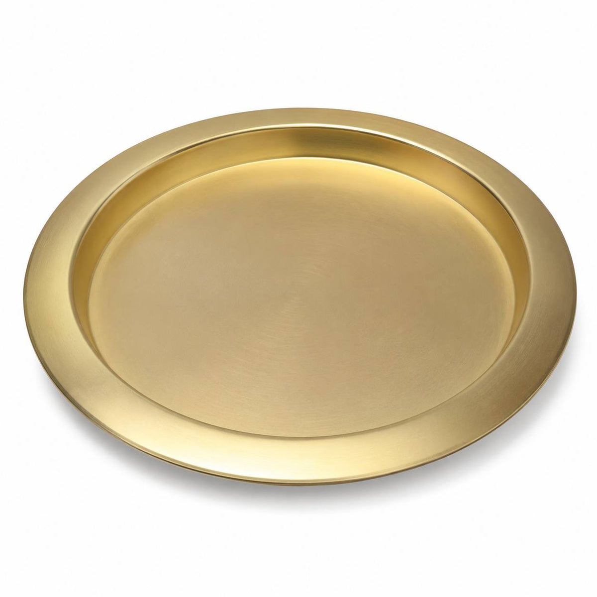 White Plate Tray 36Matte Gold