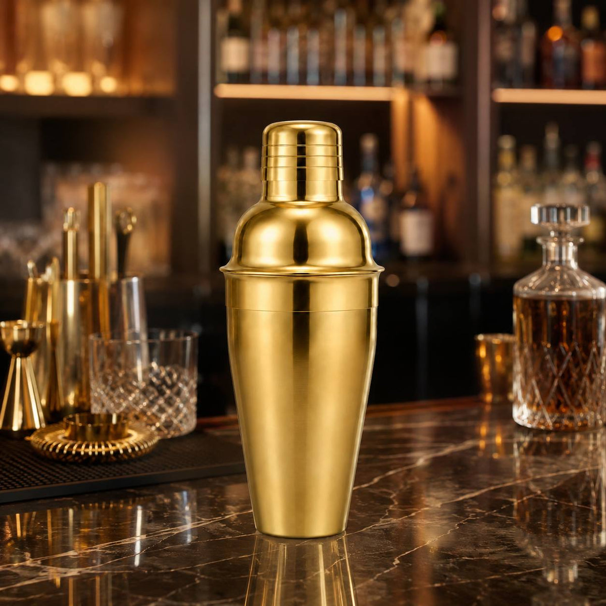 White Plate Shaker 500Matte Gold