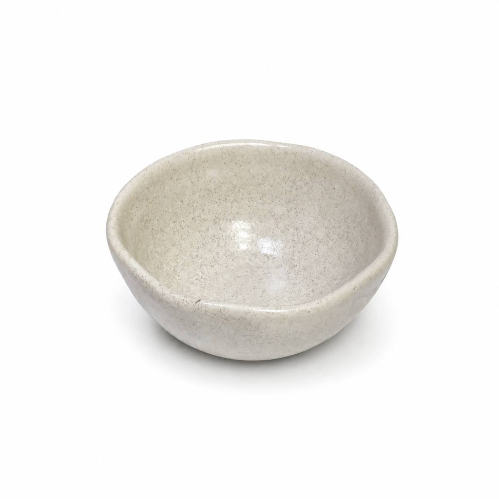 White Plate Bowl 8cm View Cream Sand