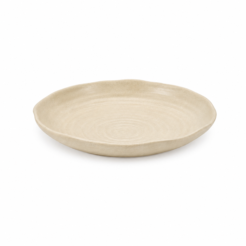 White Plate Deep Plate 24 View Cream Sand
