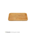 White Plate Wooden Plate Rectangular 21*15 Pedestal