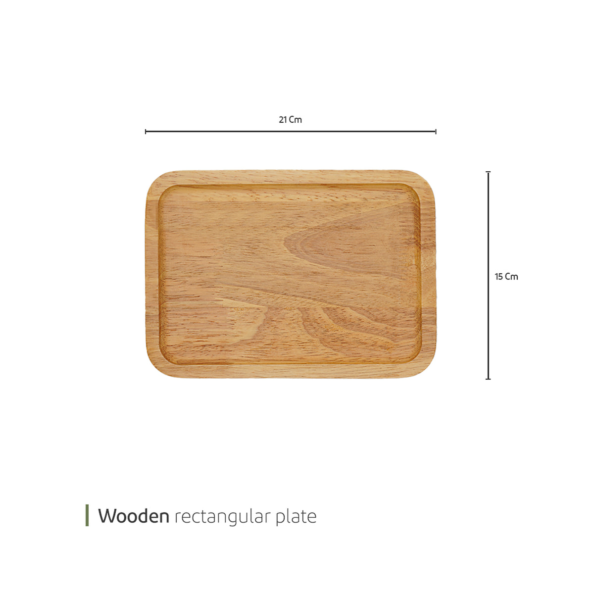 White Plate Wooden Plate Rectangular 21*15 Pedestal