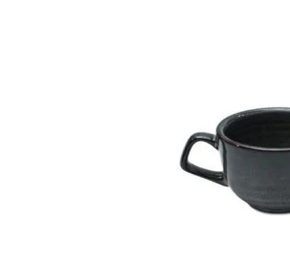 White Plate Cup Black View (HL007)