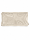 White Plate Serving Dish 40*16.5 View Cream Sand