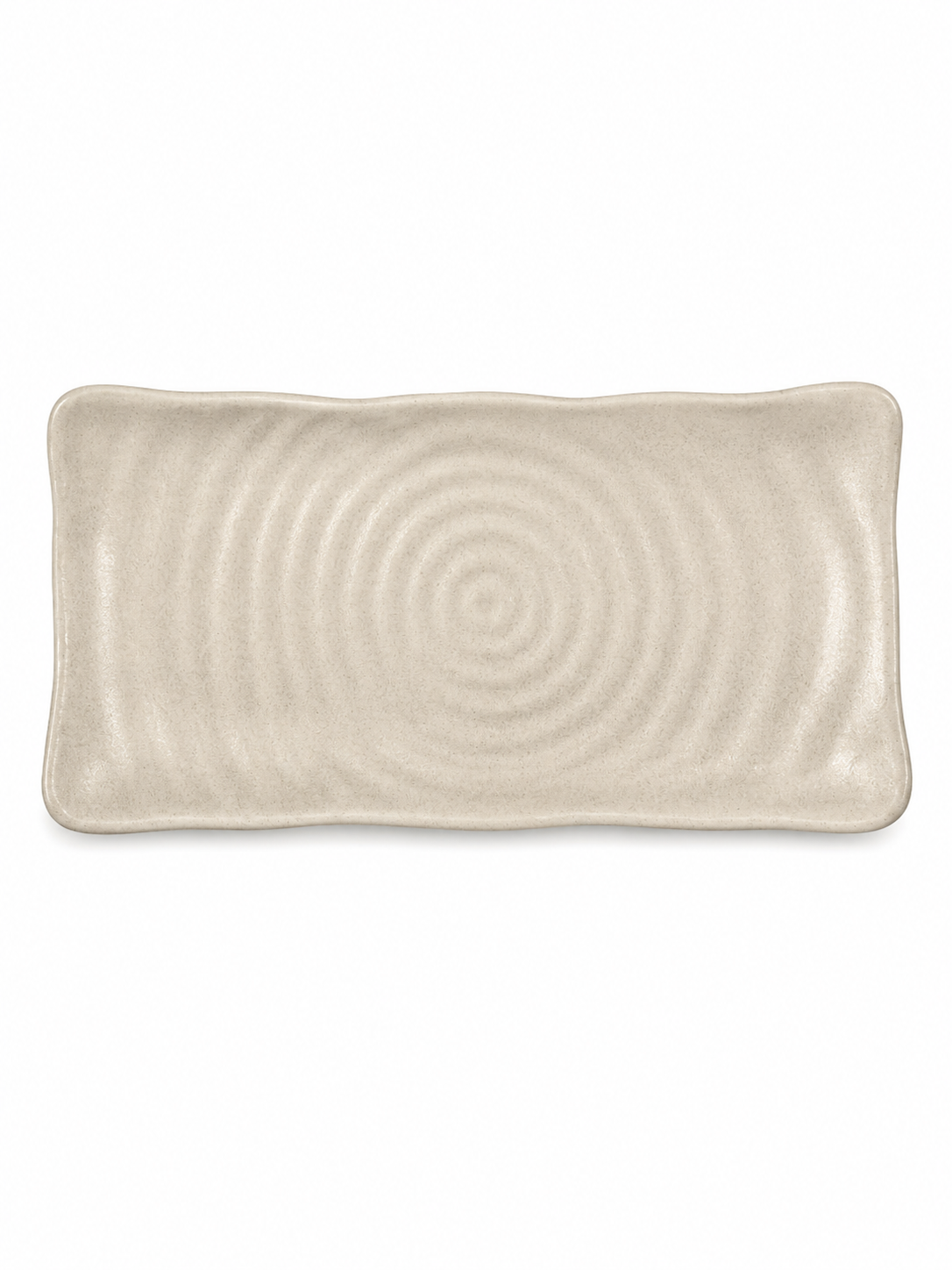 White Plate Serving Dish 40*16.5 View Cream Sand