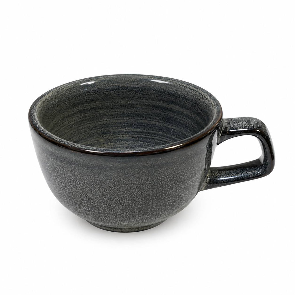 White Plate Cup Black View (HL007)