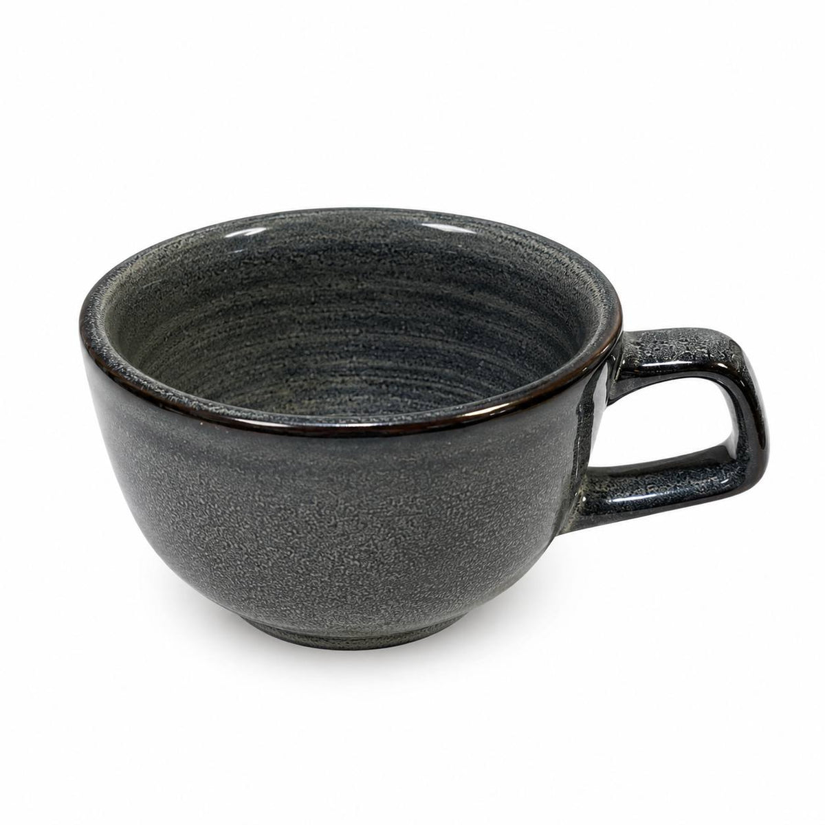 White Plate Cup Black View (HL007)