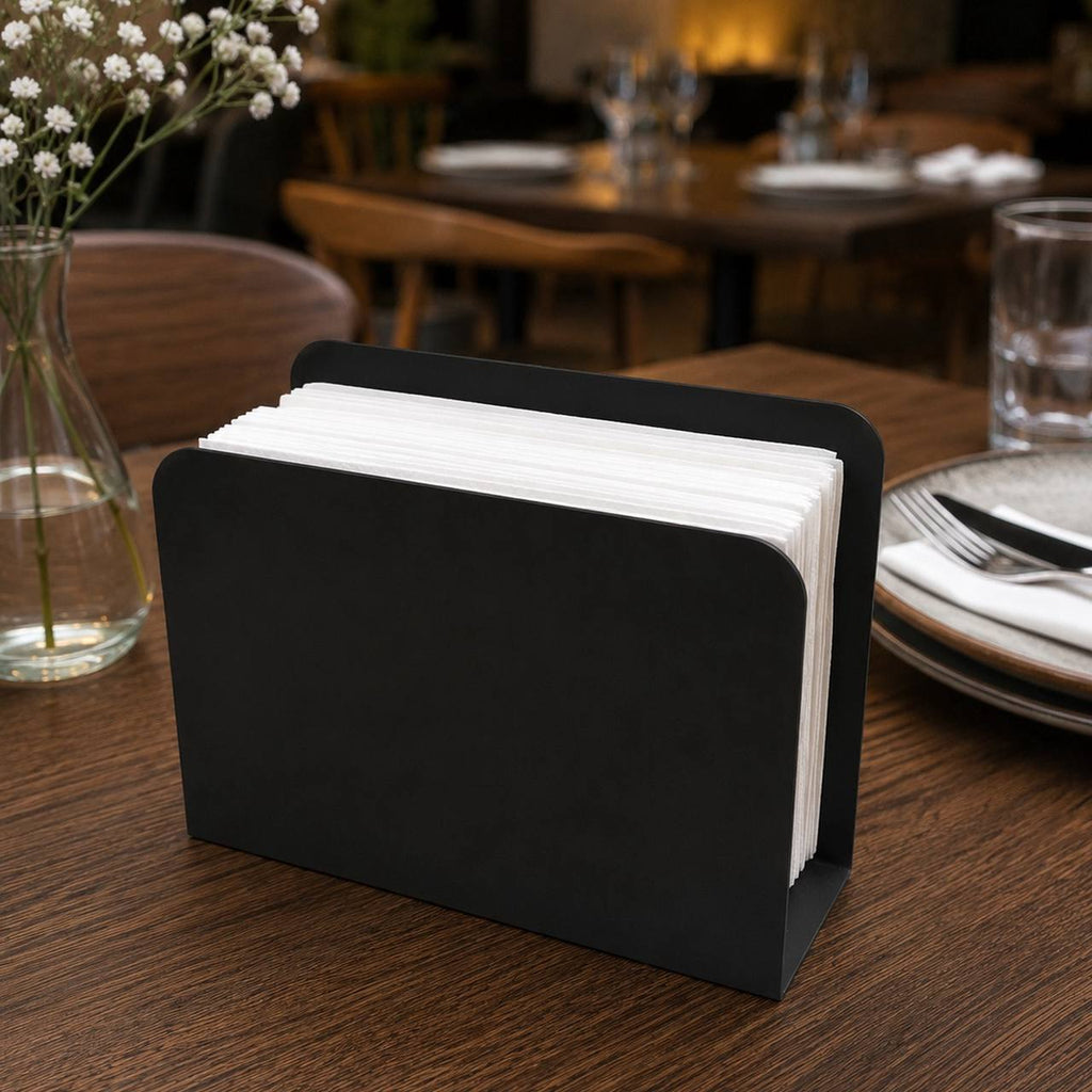 White Plate Napkin Holder Metal Simple
