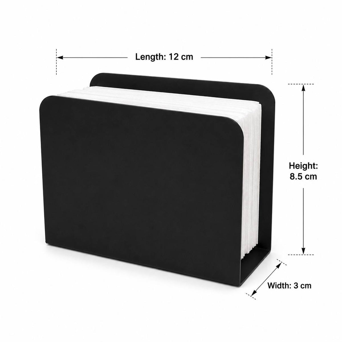 White Plate Napkin Holder Metal Simple