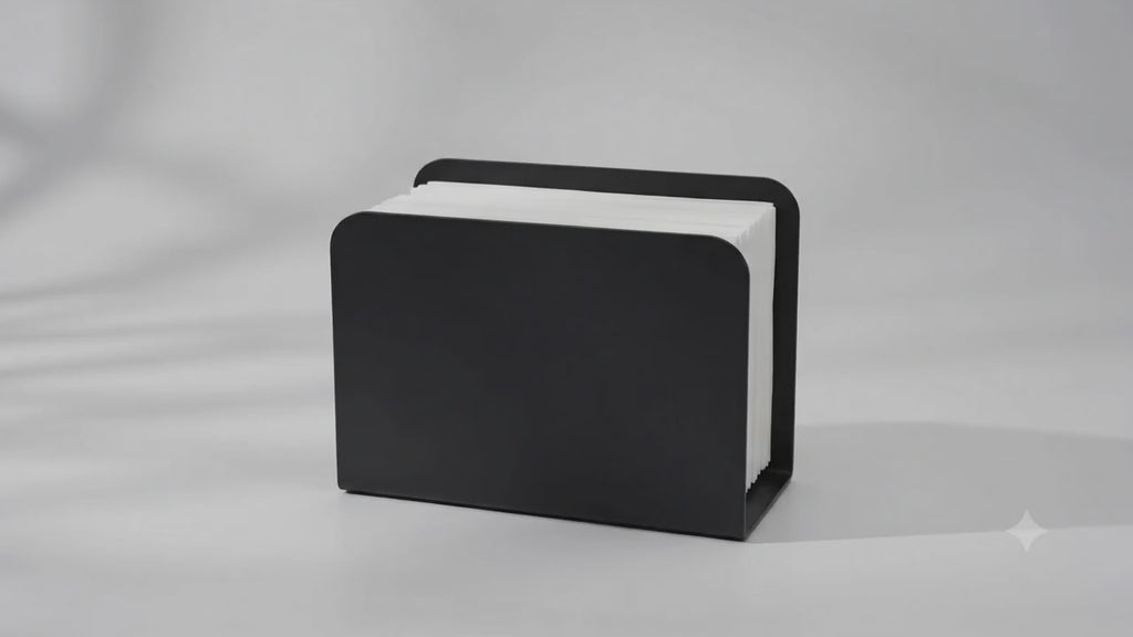 White Plate Napkin Holder Metal Simple