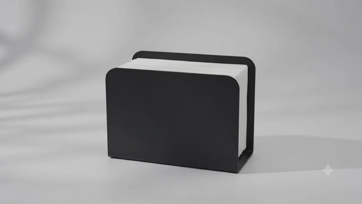 White Plate Napkin Holder Metal Simple