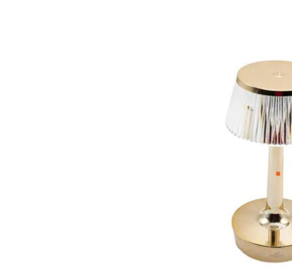 White Plate Round Line Lamp Gold B-027C