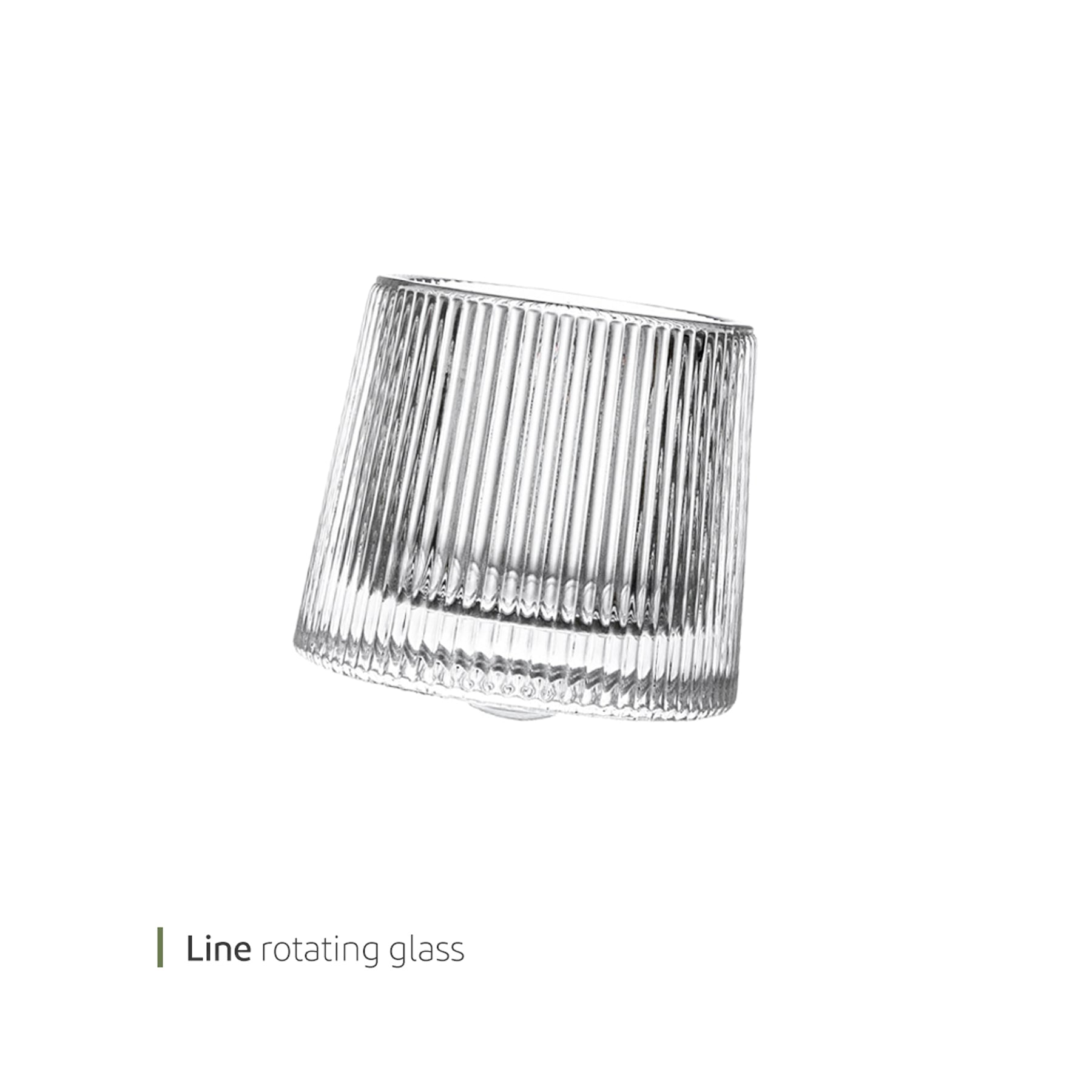 Small Tumbler Swirl Line 215ml White Plate Single