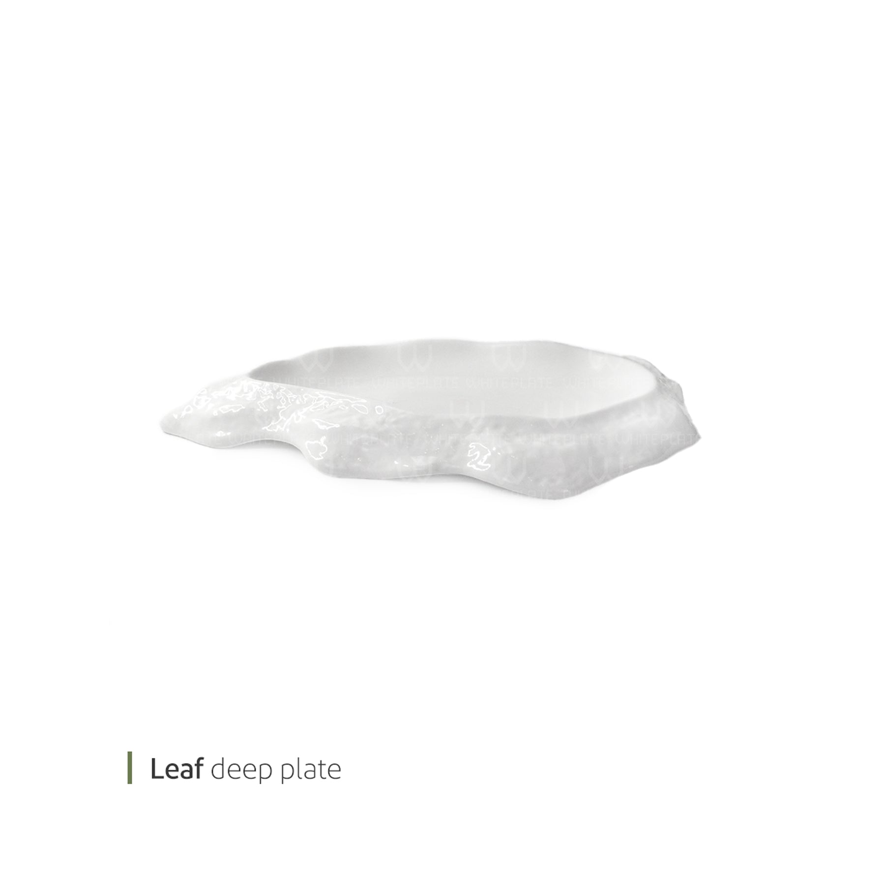 Leaf deep plate — White Plate